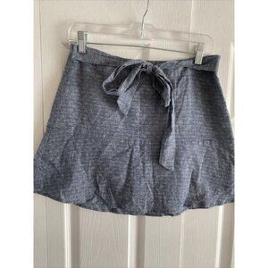Naked Zebra Women's Small Blue Chambray Skort Tied Spring Festival
